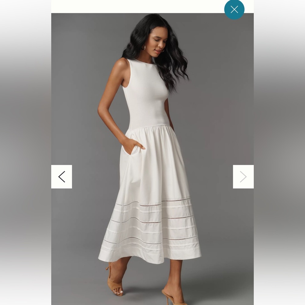 Reformation White Ribbed Top